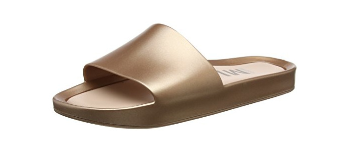 Social Melissa Beach Slide Shine, Zapatillas de Estar por casa para Mujer, Gold