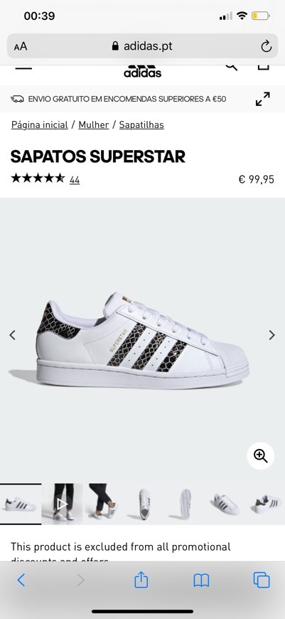 Productos Adidas super star com apontamentos cobra 