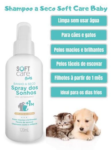 Banho à Seco Soft Care para Cães e Gatos
