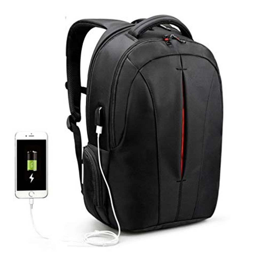 Moda Desconocido USB Impermeable antirrobo para Mujer Mochila Masculina portátil de 15