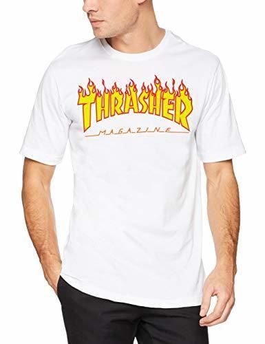 THRASHER TRUTSH05749 Camiseta, Blanco