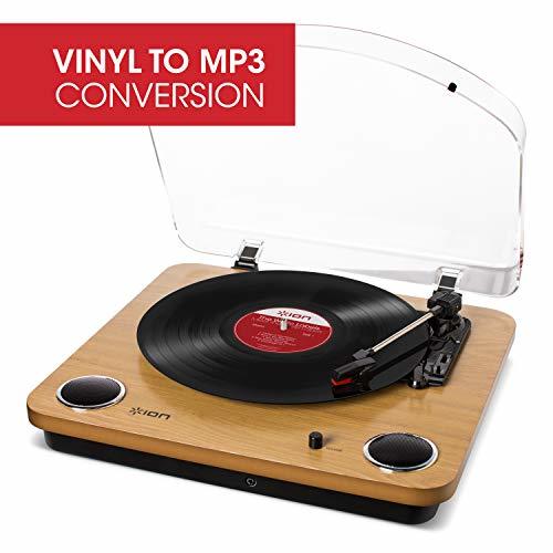 Electrónica ION Audio Max LP - Tocadiscos de vinilo de 3 Velocidades con