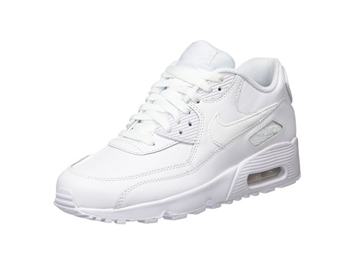 Nike Air MAX 90 Leather, Zapatillas para Niños, Blanco