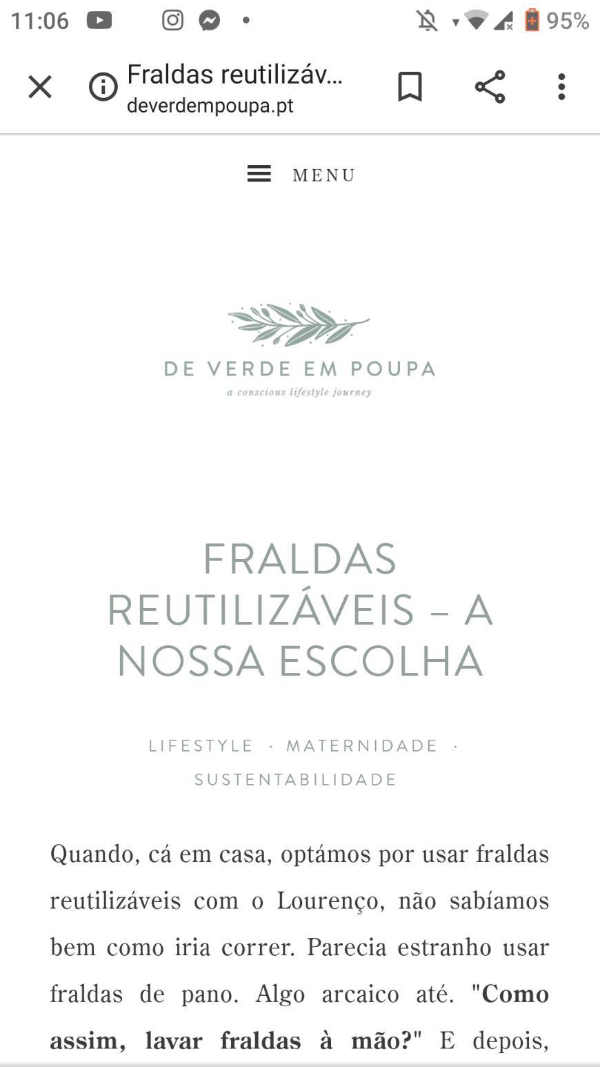 Fashion Artigo Blog sobre Fraldas Reutilizáveis