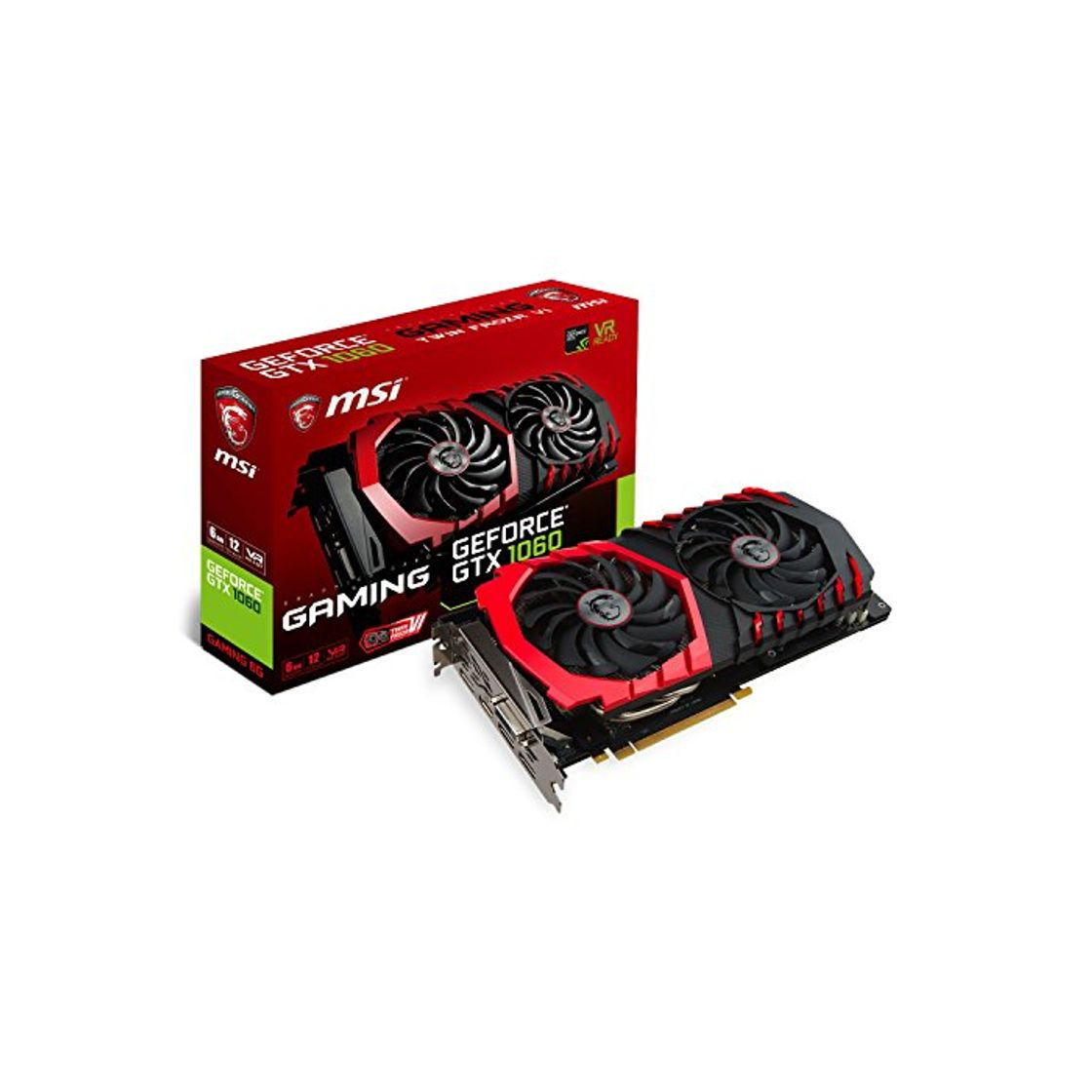 Products MSI GeForce GTX 1060 - Tarjeta gráfica de 6 GB Gaming (PCIE