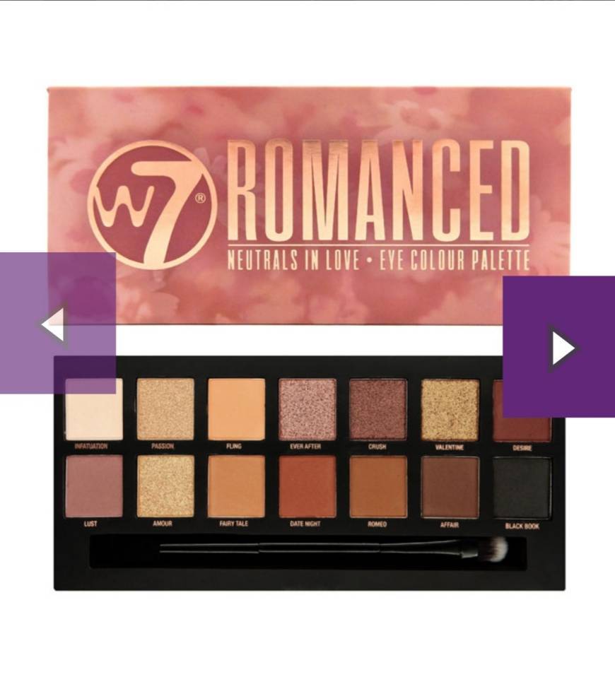 Moda Paleta de sombras Romance da W7