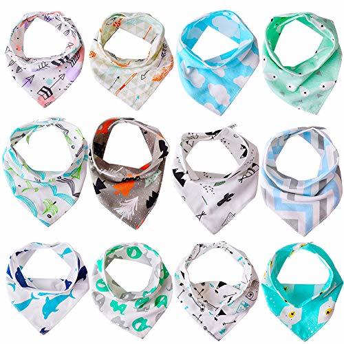 Producto Tomkity 12pcs Baberos Bandana Baberos Bebe Diseño de Animales para Bebés y