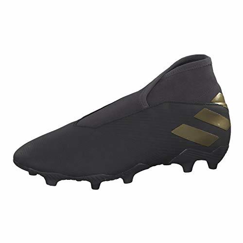 Social adidas Nemeziz 19.3 LL FG, Bota de fútbol, Core Black-Gold Metallic-Utility Black,