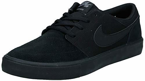 Moda Nike SB Portmore II Solar, Zapatillas de Skateboard Unisex Adulto, Negro