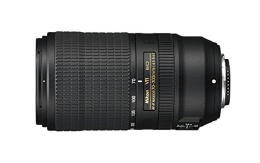 Nikon AF-P 70 - 300 mm f/4.5 - 5.6E ED VR Teleobjetivo para DSLR, Negro [Nital Card
