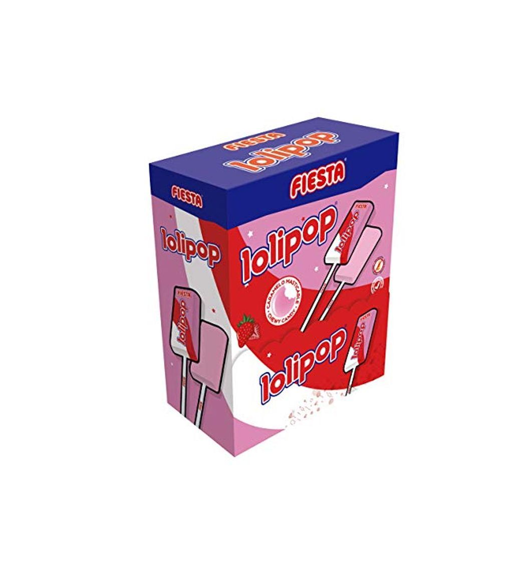 Product FIESTA Lolipop Caramelo Masticable con Palo Sabor Fresa