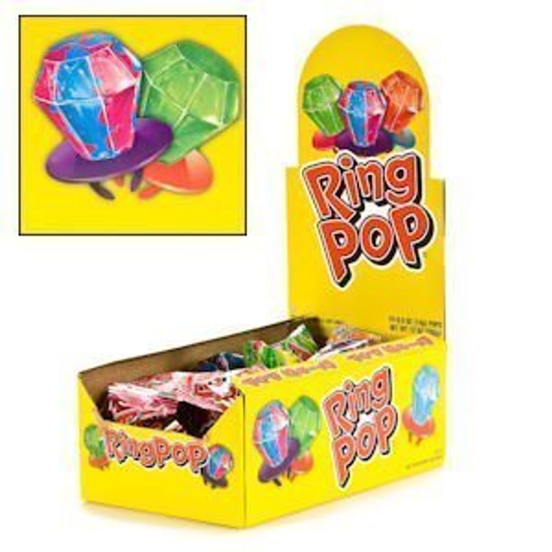 Products ORIGINAL RING POP. Assorted flavors. Individually wrapped.