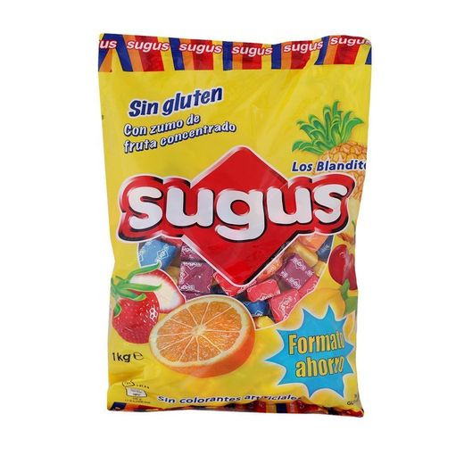 Sugus - Caramelos blandos con zumo de fruta, 1 Kg