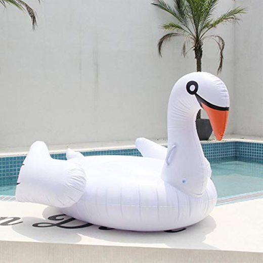 SPI Flotador de Piscina Inflable 150cm Swan Gigante para Adultos Flamingo Ride-On