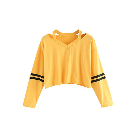 Sudaderas Mujer Tumblr Cortas Chica Adolescente Niña - Deportivo Camiseta de Manga