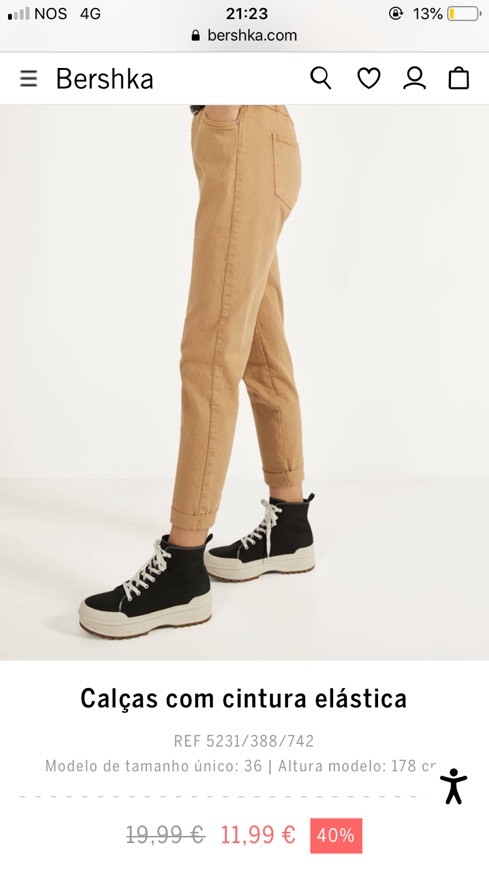 Social Calças com cintura elástica 