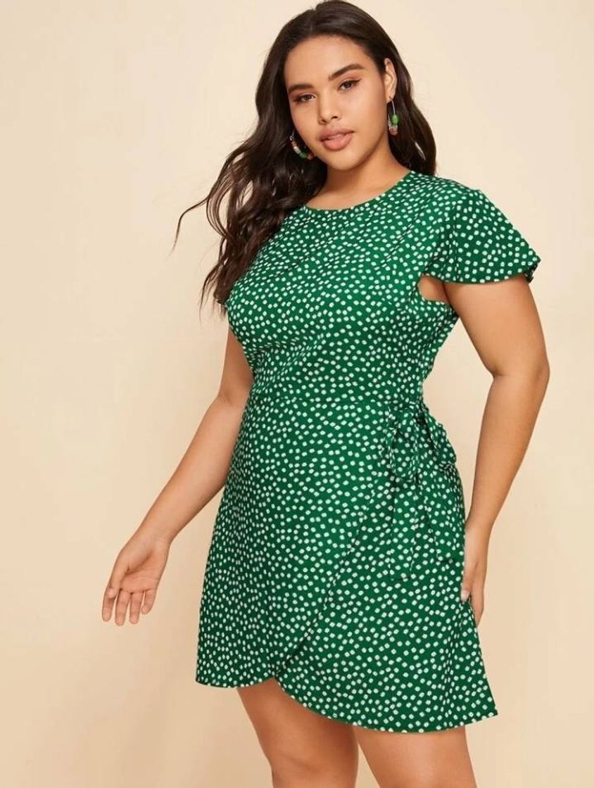 Social Vestido verde lunares 