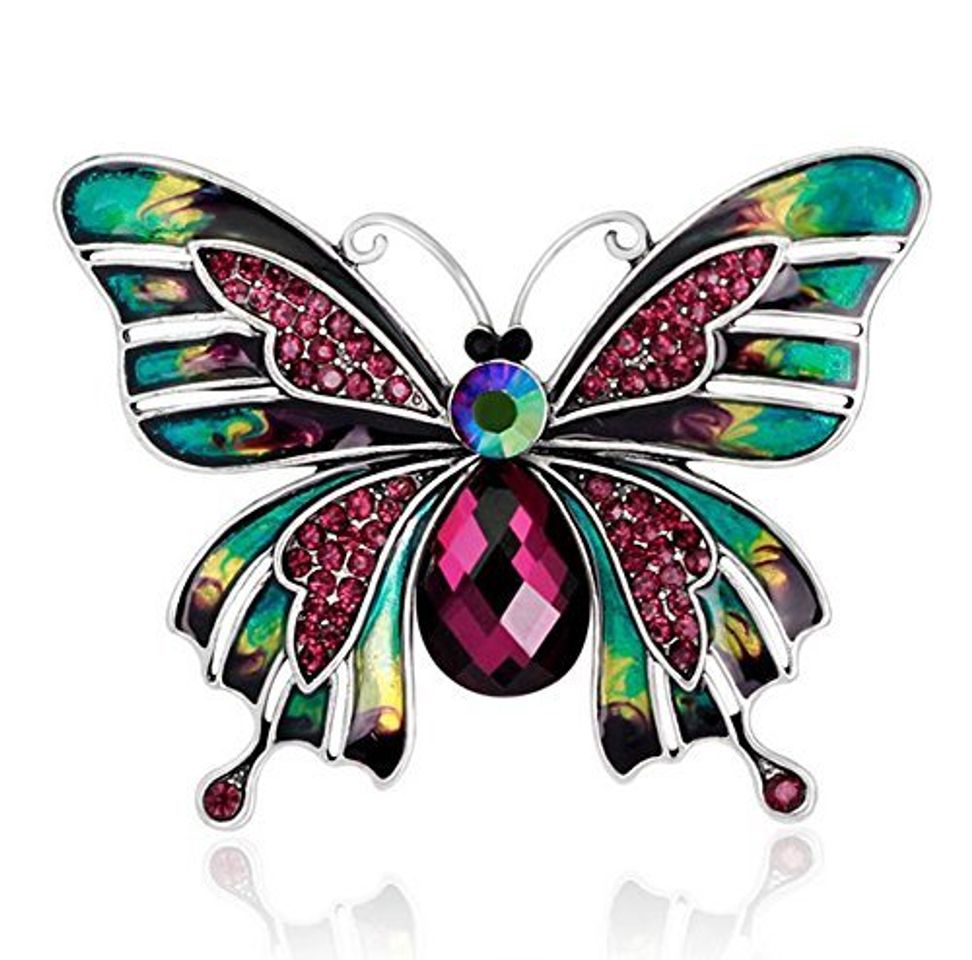 Places Wicemoon Brooch Forma de Mariposa Doble Broches de Bisuteria Broches de Bisuteria