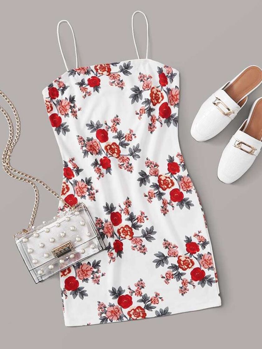 Moda Floral Print Slip Dress