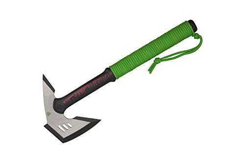 Place Wuu Jau 16" Biohazard AX Zombie Green Killer Axe Solid Fantasy Paracord