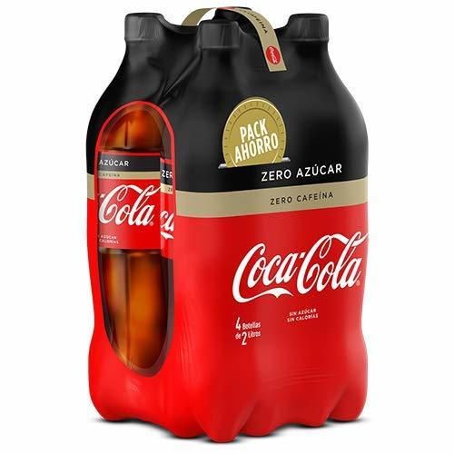 Coca Cola Zero Refresco con Gas con Zero Azúcar, Zero Cafeína, Zero