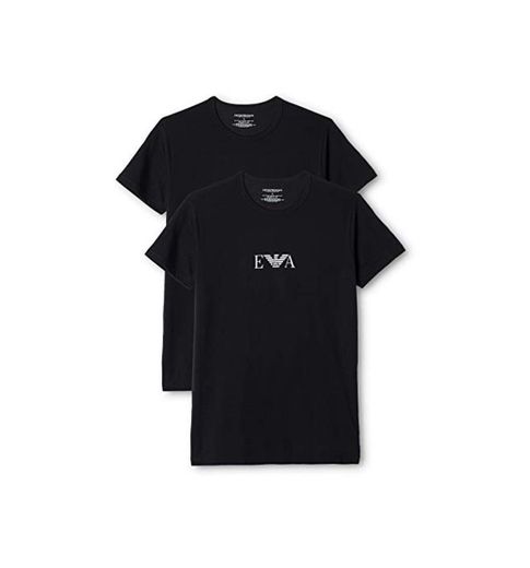 Emporio Armani Men'S Knit Brief B, Camiseta Para Hombre, Negro
