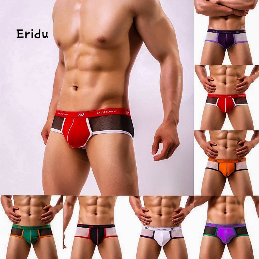 Productos Mesh Respirável Men Boxer Cuecas Sexy Low Waist 