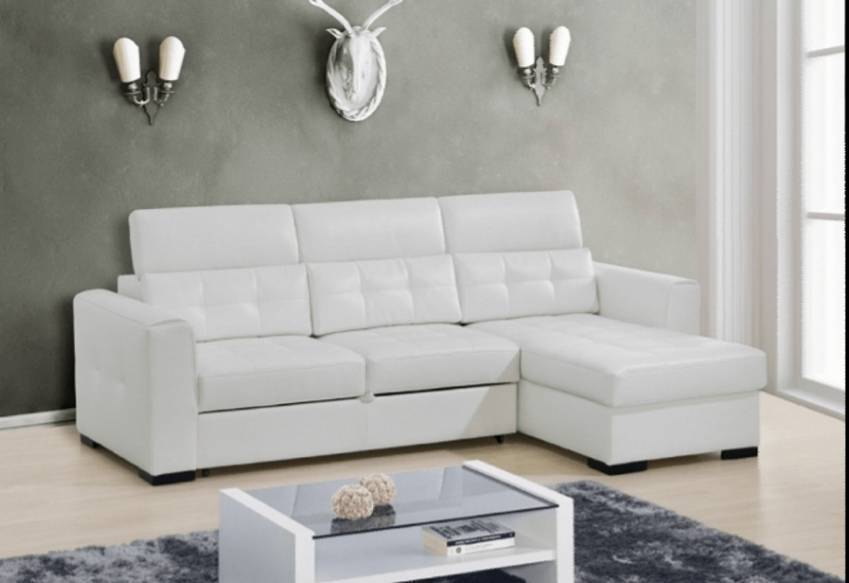 Productos Sofá com chaise longue e baú