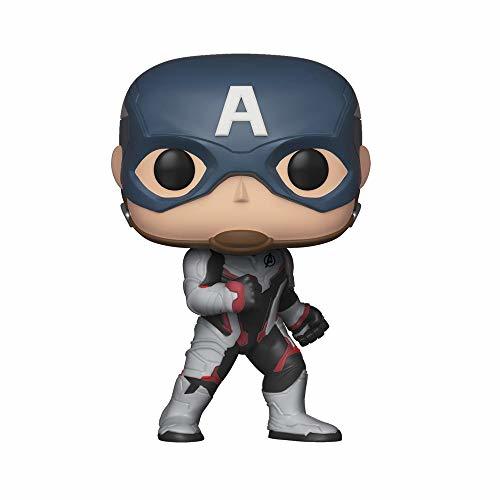 Juego Funko- Pop Bobble: Avengers Endgame: Captain America Marvel Capitán Collectible Figure, Multicolor,