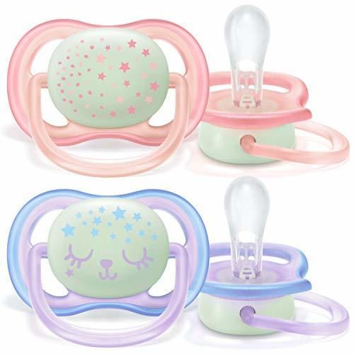 Philips Avent SCF376/12 - Pack de 2 chupetes Ultra Air Nocturno que