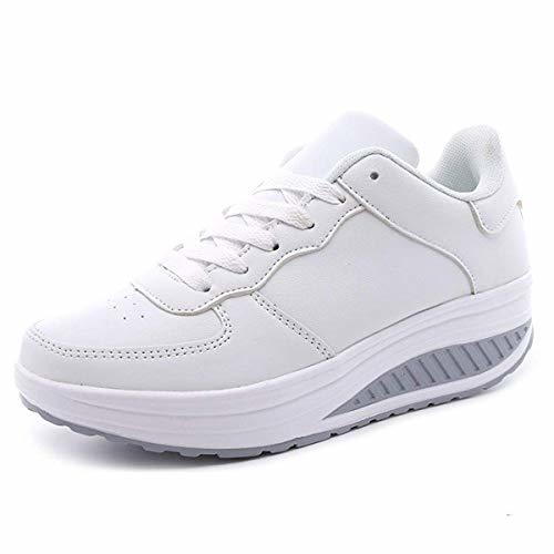 Fashion Mujer Zapatillas de Deporte Cuña Zapatos para Caminar Aptitud Plataforma Sneakers con