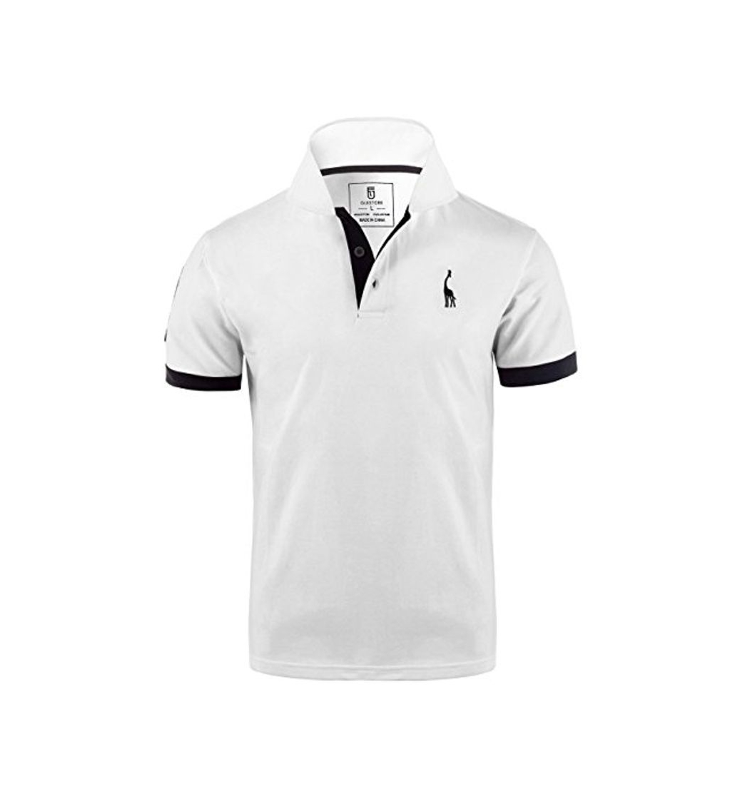 Moda GLESTORE Polo para Hombre de Manga Corta Collar Camisa Golf MT1030 de