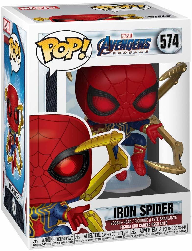 Social Funko- Pop Marvel: Endgame-Iron Spider w/NanoGauntlet Colctib Toy, Multicolor, Talla Única