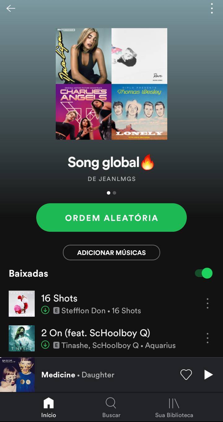 Moda Playlist de musicas no spotify