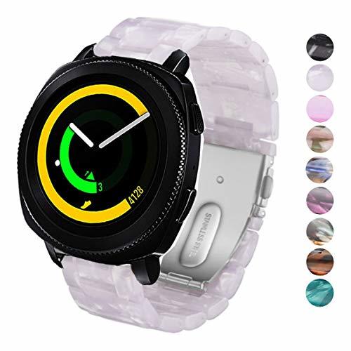 Place DEALELE Band Compatible for Sam sung Gear Sport, 20mm Resina con Henbilla