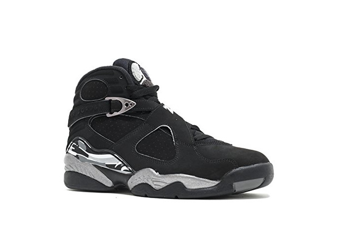Social Nike Air Jordan 8 Retro, Zapatillas de Deporte para Hombre, Negro/Blanco/Gris