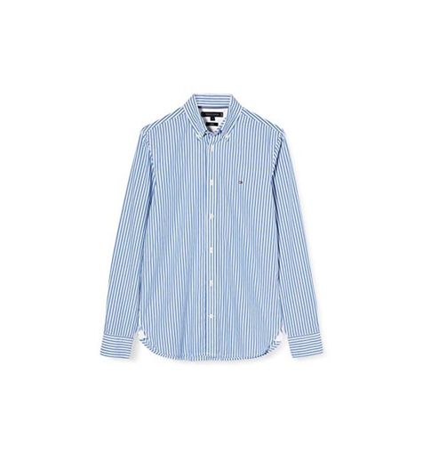 Tommy Hilfiger Hyper Classic Stripe Shirt Camisa, Azul