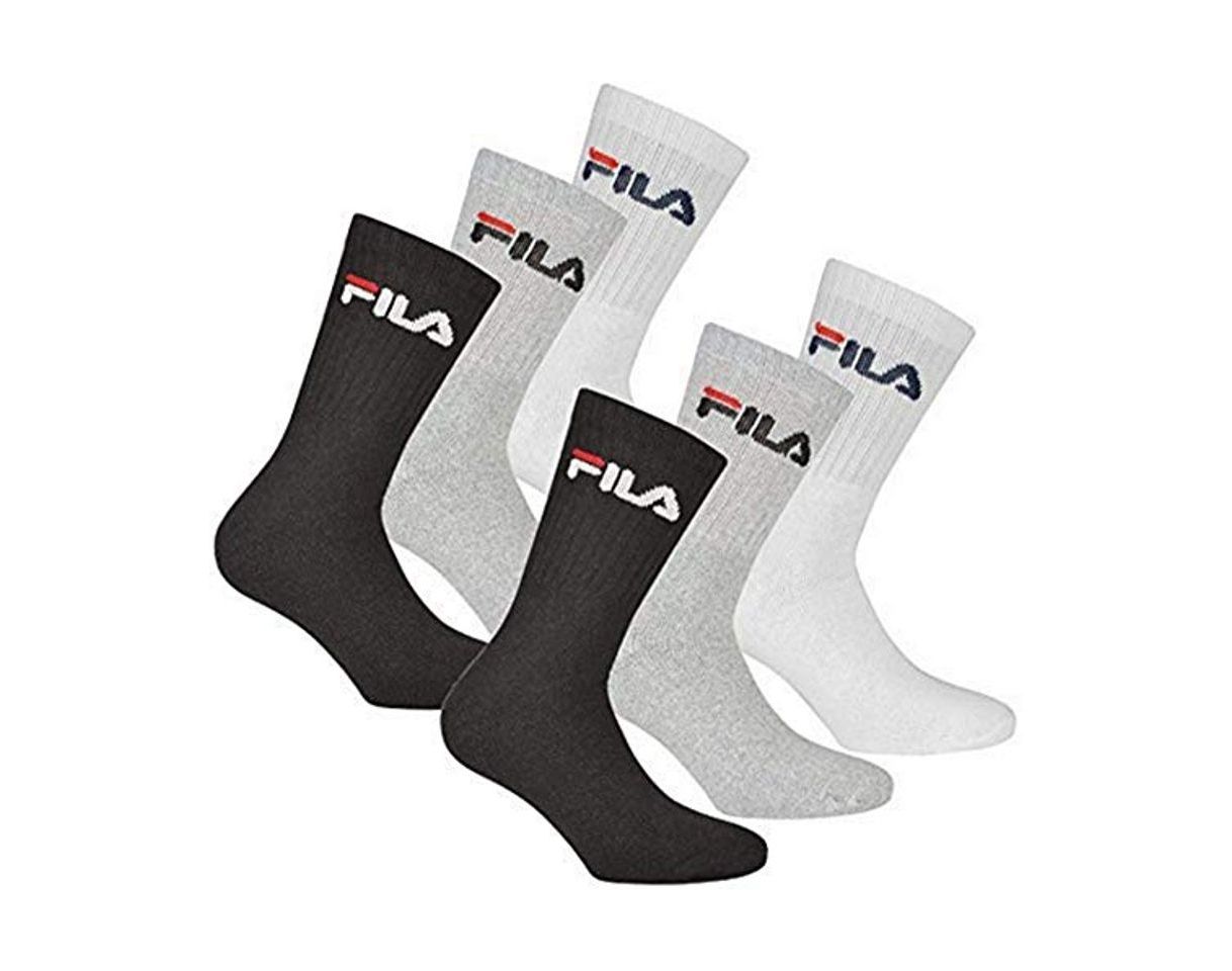 Fashion Fila 6 Pares Calcetines, felpa CALCETINES TENIS con Logotipo Federal, unisex