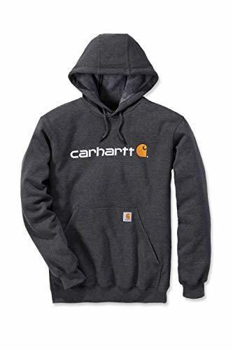 Carhartt Mens Stretchable Signature Logo Hooded Sweatshirt Top