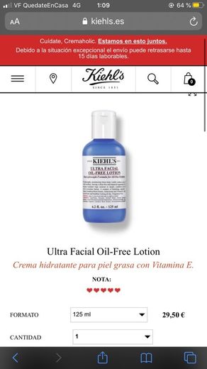 Ultra facial oil-free lotion
