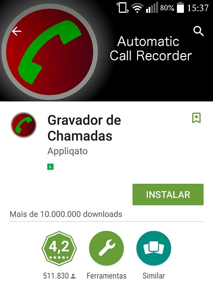 App Gravador de Chamadas Automático