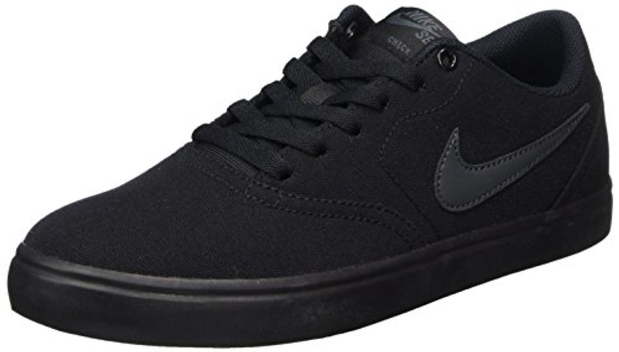 Fashion Nike SB Check Solar Cnvs, Zapatillas de Skateboarding para Hombre, Negro