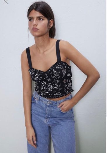Social Top Cropped ZARA