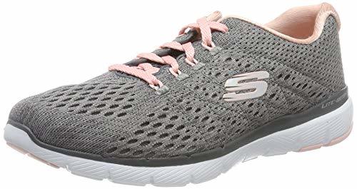 Fashion Skechers Women's FLEX APPEAL 3.0-SATELLITES Trainers, Grey