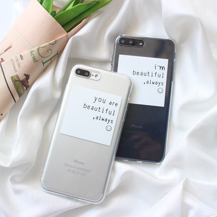 iPhone case with simple quotes 