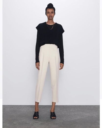 Social Calças cinta subida ZARA