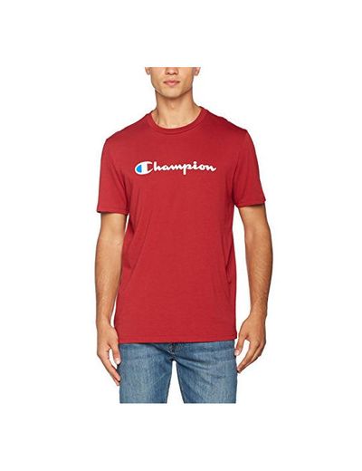 Champion Classic Logo para Hombre Camiseta, Rojo