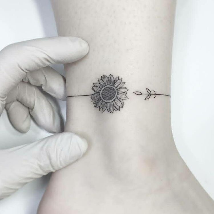 Fashion Tattoo de girassol