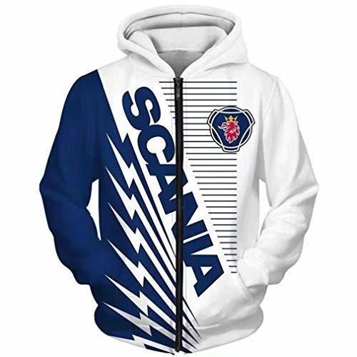 Hombres Invierno Exterior Impresión Digital Scania Chaqueta del Logotipo del Coche Uniforme