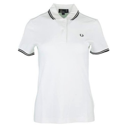 Fred Perry - Polo ajustado mujer Fred Perry Blanco Twin Tipped Fred